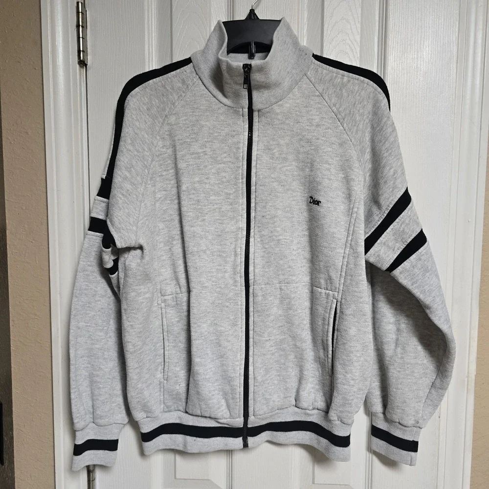 Christian Dior Monsieur  Vintage Track Top Sport Bomber Jacket sz L